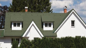 casa con un tejado estilo evoq verde
